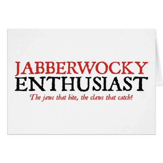Jabberwocky Enthusiast Cards (Front Horizontal)