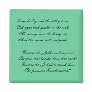 Jabberwocky Magnent Magnet
