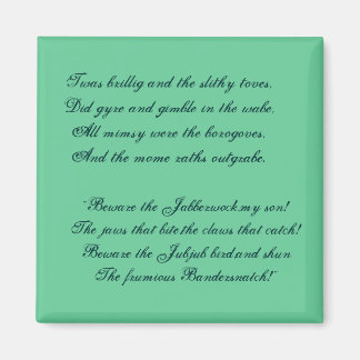 Jabberwocky Magnent Magnet