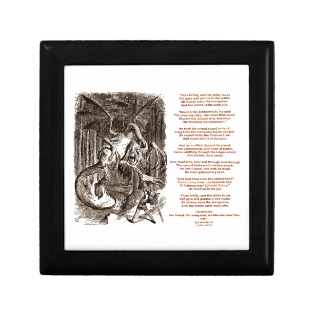 Jabberwocky Poem by Lewis Carroll Gift Box (Front)
