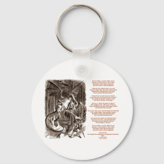 Jabberwocky Poem by Lewis Carroll Keychain