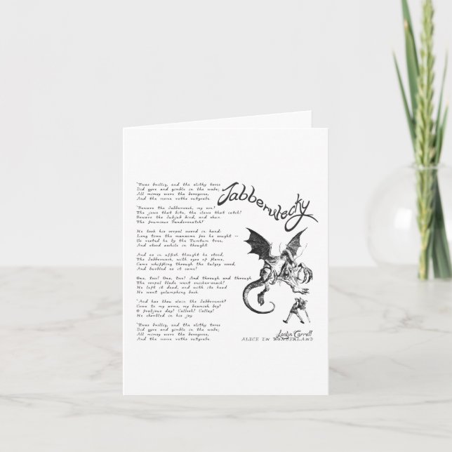 Jabberwocky Poem Card (Front)