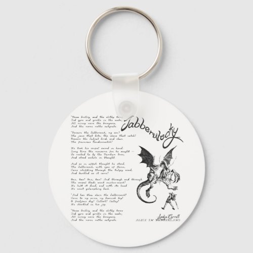 Jabberwocky Poem Keychain