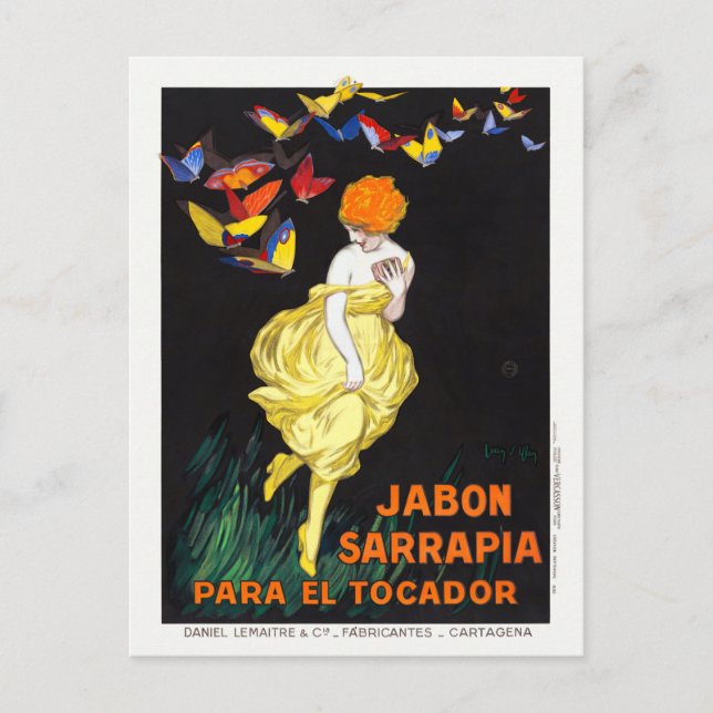 Jabon Sarrapia Spain Vintage Poster 1930 Postcard (Front)