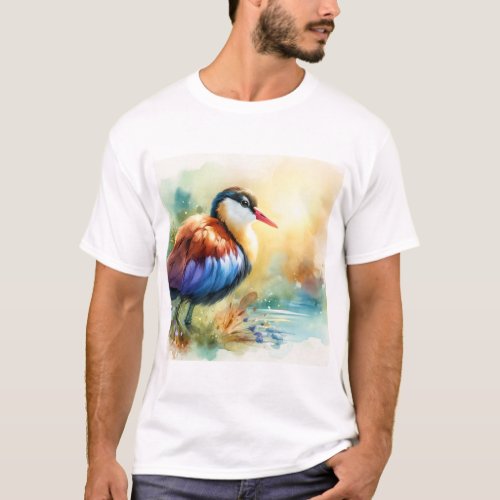 Jacana Bird AREF1612 1 _ Watercolor T_Shirt