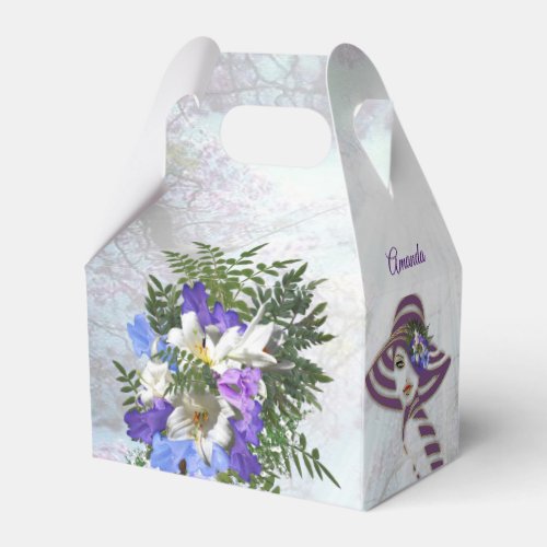 Jacaranda Blooms  Lily  Bouquet  Gift Box