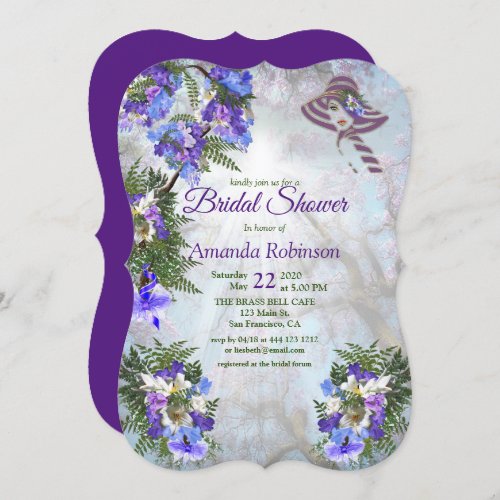 Jacaranda Blossoms Bridal Shower Invitation