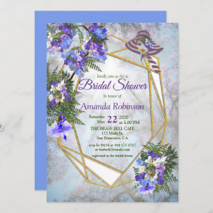 Jacaranda Blossoms Bridal Shower Invitation