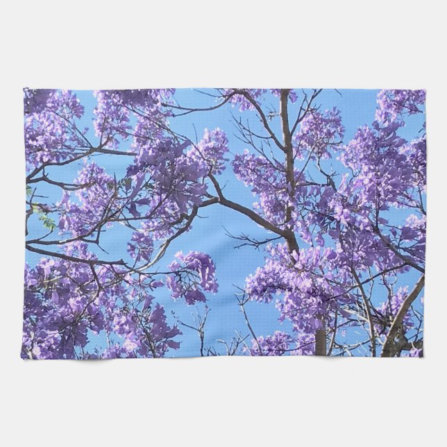 Jacaranda Blossoms Kitchen Towel (Horizontal)