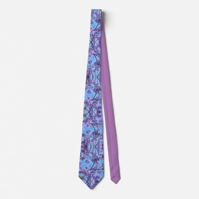 Jacaranda Blossoms Neck Tie (Front)