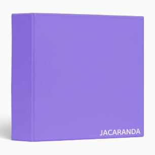 Jacaranda purple color name 3 ring binder