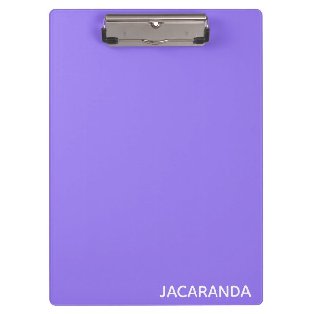 Jacaranda purple color name clipboard (Front)