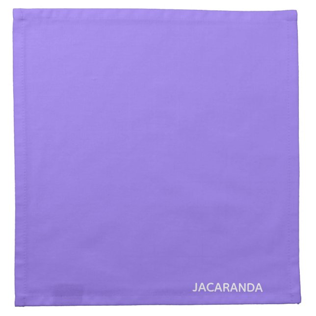 Jacaranda purple color name cloth napkin (Front)
