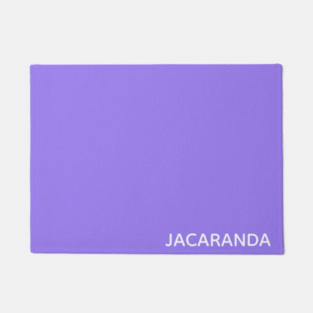 Jacaranda purple color name doormat (Front)
