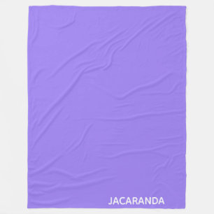 Jacaranda purple color name fleece blanket