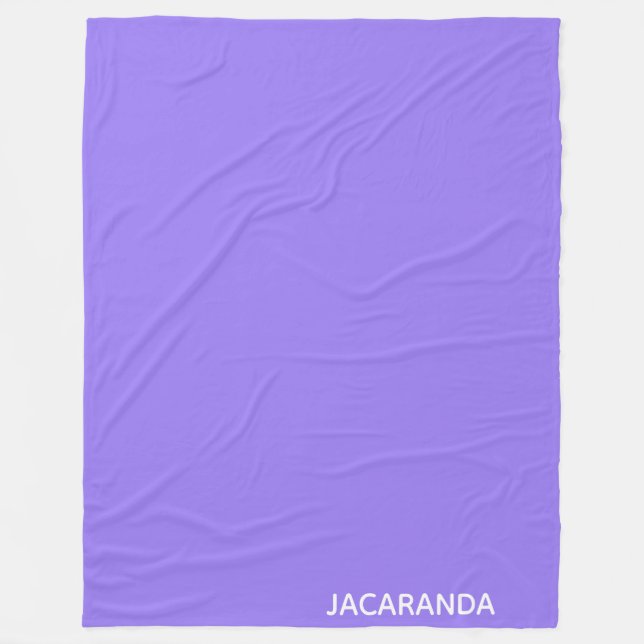 Jacaranda purple color name fleece blanket (Front)