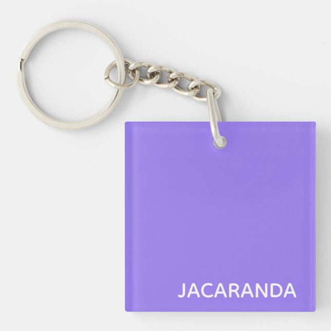 Jacaranda purple color name keychain (Front)