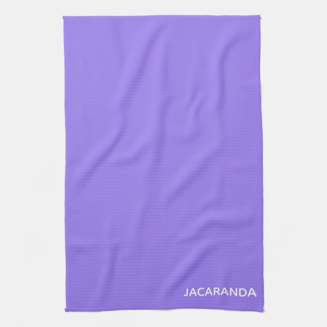 Jacaranda purple color name kitchen towel (Vertical)