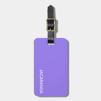 Jacaranda purple color name luggage tag