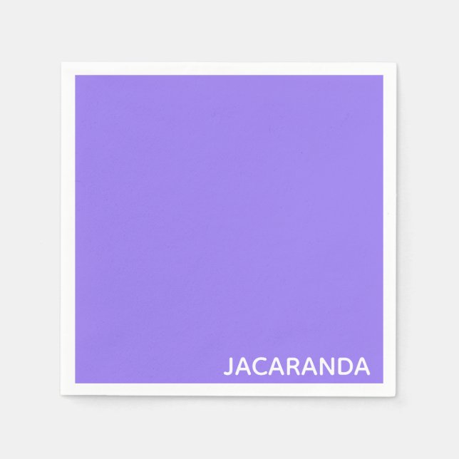 Jacaranda purple color name napkins (Front)