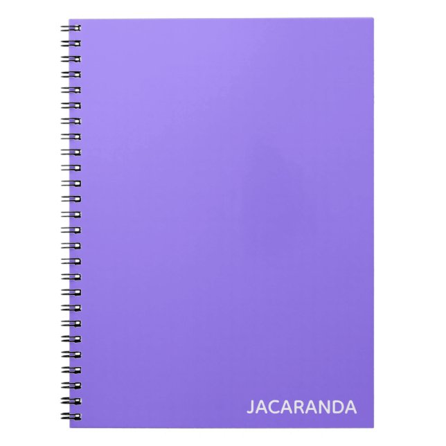 Jacaranda purple color name notebook (Front)