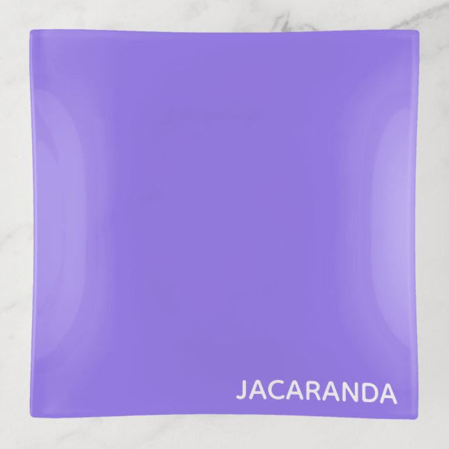 Jacaranda purple color name trinket tray (Front)