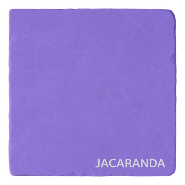Jacaranda purple color name trivet (Front)