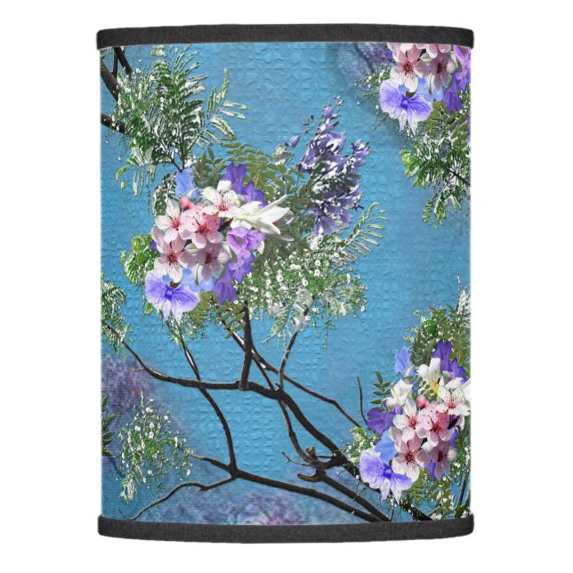 Jacaranda Spring Blooms Repeat Patterns Lamp Shade (Front)