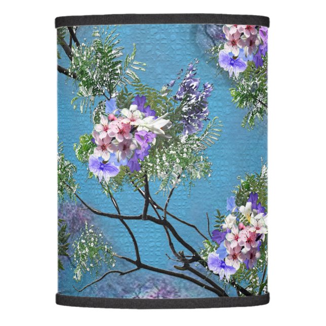 Jacaranda Spring Blooms Repeat Patterns Lamp Shade (Front)