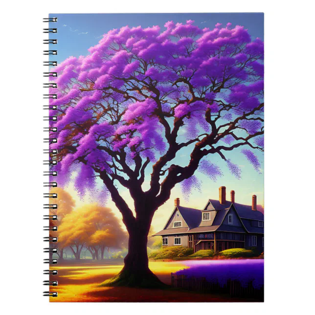 Tree House Notebook Jacaranda Tree Farm House, Notebook | Zazzle