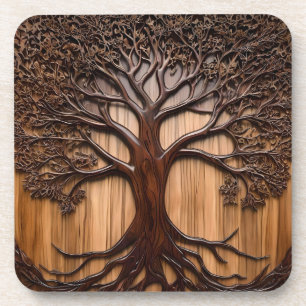 Jacaranda Tree: Nature's Artistry in Wood, Beverage Coaster