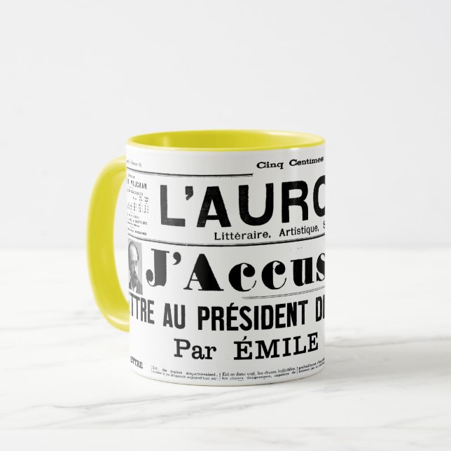 J'accuse Emile zola mug (Front Left)