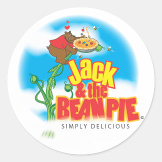 JACK AND BEAN PIE LOGO FINAL APRIL 27 CLASSIC ROUND STICKER