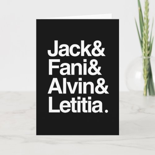 Jack and Fani and Alvin and Letitia Thank You Card