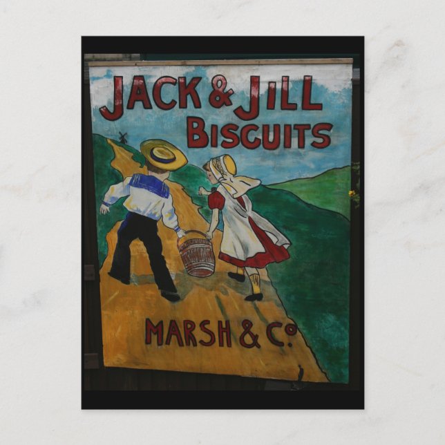 Jack and Jill Biscuits vintage advertising poster Postcard (Front)