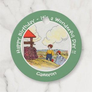 Jack and Jill Mother Goose Birthday Party Items Favor Tags