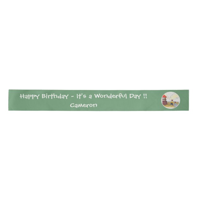 Jack and Jill Mother Goose Birthday Party Items  Satin Ribbon (Front)