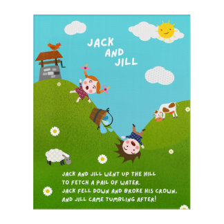 Jack and Jill Nursery Rhyme Wall Art