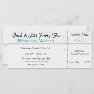 Jack and Jill Shower Ticket Style Party