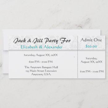 Jack And Jill Shower Ticket Style Party by csinvitations at Zazzle
