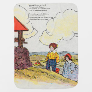 Jack and Jill went up the hill Nursery Rhyme Baby Blanket
