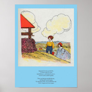 Jack and Jill went up the hill Nursery Rhyme Poster