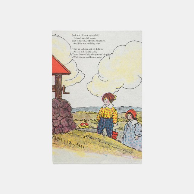 Jack and Jill went up the hill Nursery Rhyme Rug (Front (Vertical))