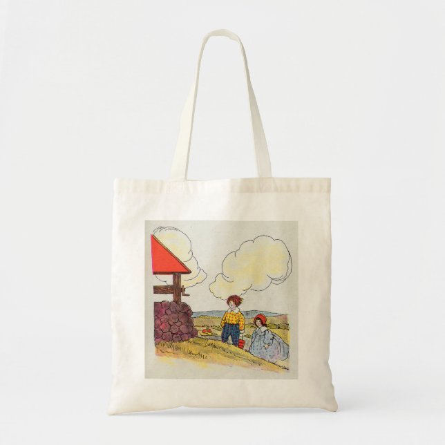 Jack and Jill went up the hill Nursery Rhyme Tote Bag (Front)
