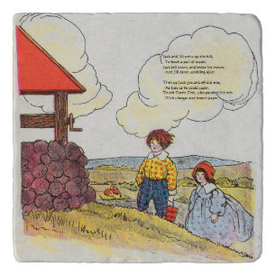 Jack and Jill went up the hill Nursery Rhyme Trivet