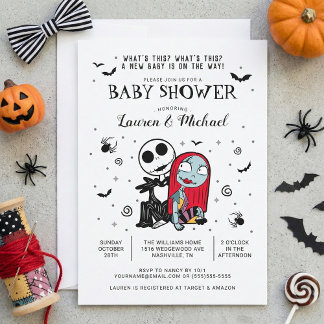 Jack and Sally Baby Shower Invitation