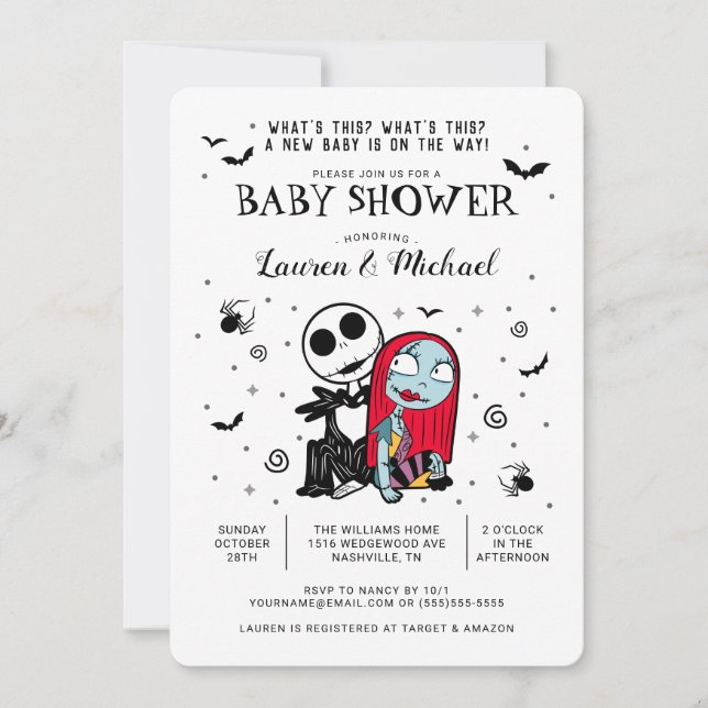 Jack and Sally Baby Shower Invitation (Front)