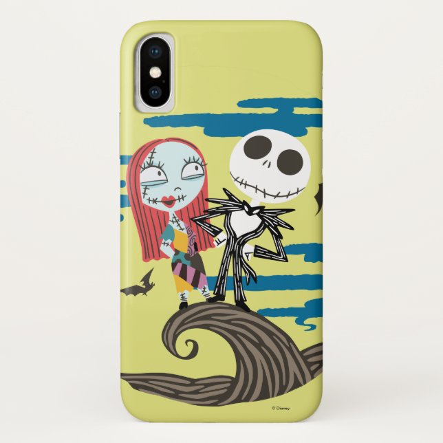 Jack and Sally | Cute Moon Case-Mate iPhone Case (Back)