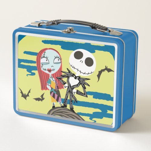 Jack and Sally  Cute Moon Metal Lunch Box