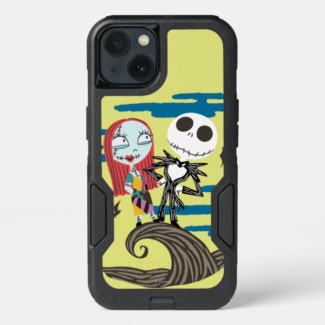 Jack and Sally | Cute Moon Otterbox iPhone Case (Back)